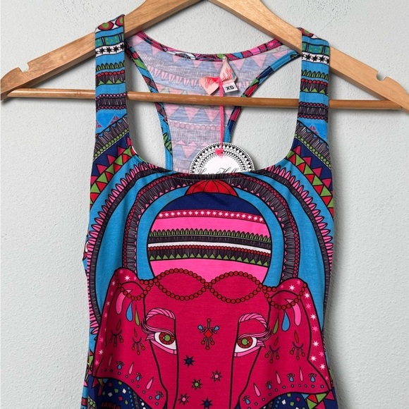 NWT Mara Hoffman Jersey Racerback Fitted Mini Dress in‎ Ganesh Sky Size XS - Picture 5 of 15